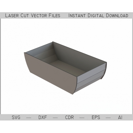 Rounded Drawer Laser Cut File