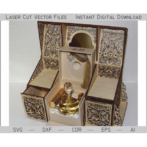 Luxury Perfume Box Laser Cut File