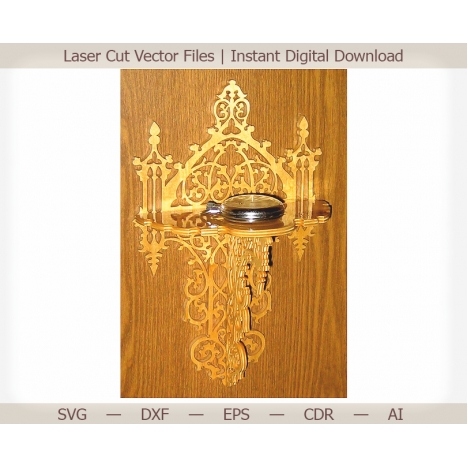 Gothic Wall Shelf Laser Cut File