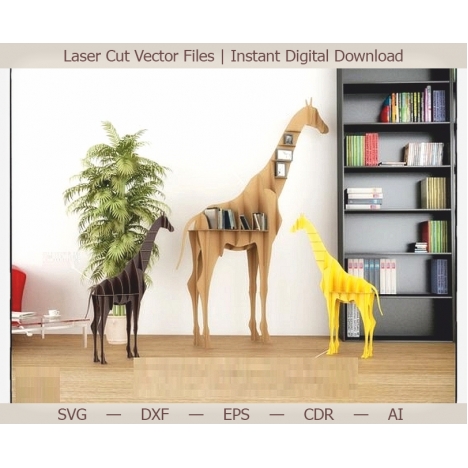 Giraffe Shelf Laser Cut File