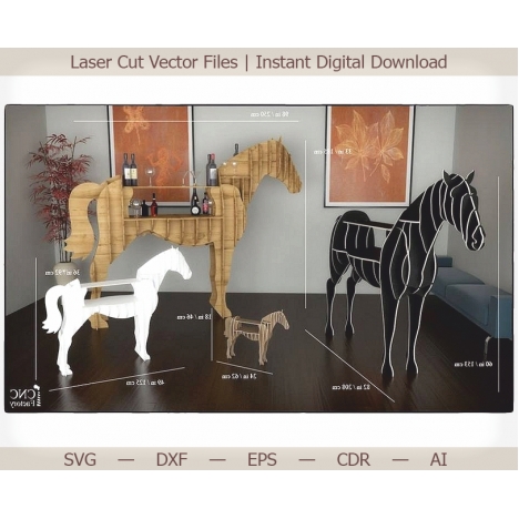 Horse Shelf Laser Cut File