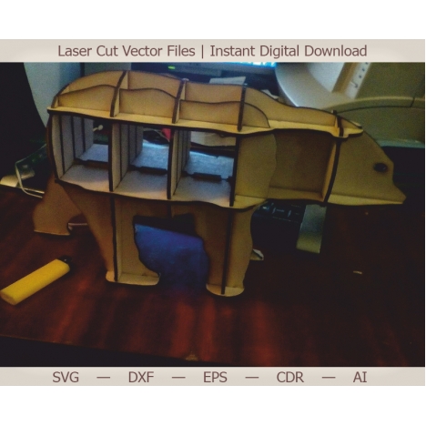Bear Shelf Laser Cut File