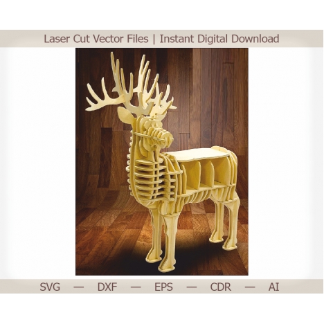 Deer Shelf Laser Cut File