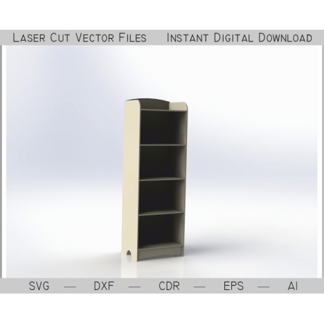 Tall Narrow Shelf Laser Cut File