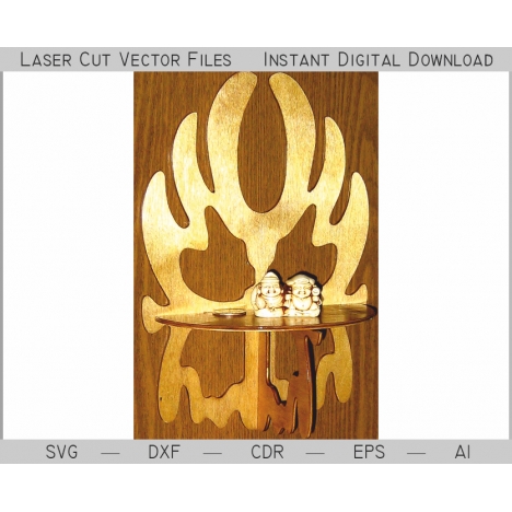 Laser Cut Wall Shelf Design