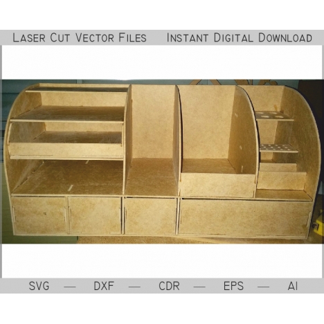 Laser Cut Toolbox Organizer Vector File
