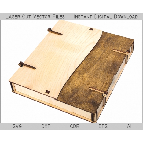 Laser Cut Box File with Curved Lid
