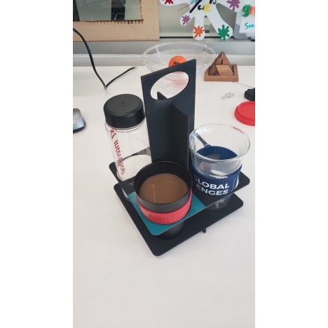 Макет для лазерной резки 4 Cup Coffee Caddy