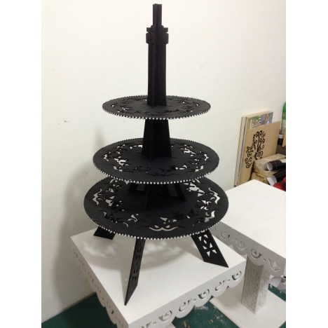 Eiffel Tower Dessert Stand Laser Cut File