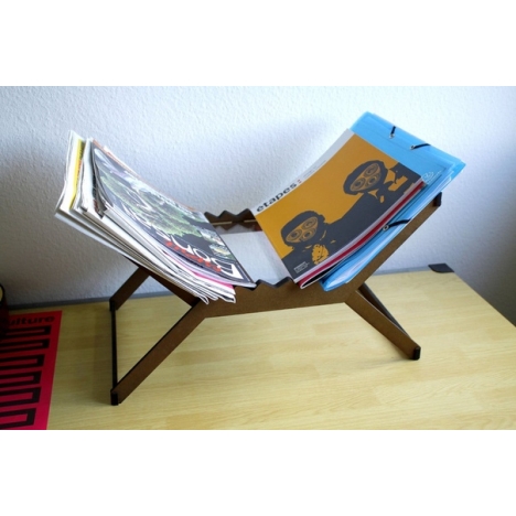 Laser Cut Magazine and Newspaper Stand File