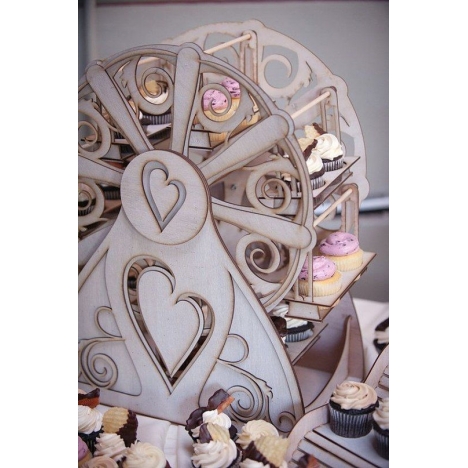 Ferris Wheel Cake Stand Laser Cut File