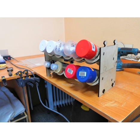 Laser Cut Aerosol Can Holder Rack