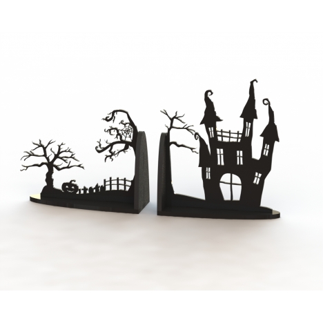 Halloween Bookends Laser Cut File