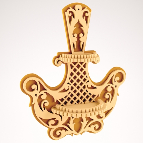 Ornate Wall Shelf Laser Cut File