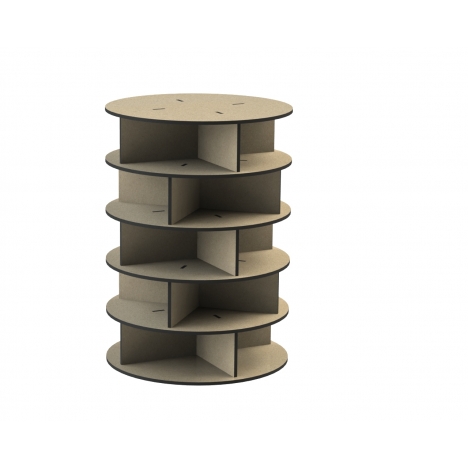 Round Floor Shelf Laser Cut File