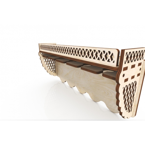 Laser Cut Shelf for Glasses