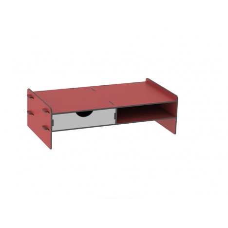 Laser Cut File for Monitor Stand with Drawer and Shelf