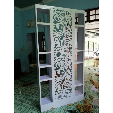 Laser Cut Shelf with Ornamental Panel