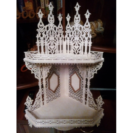 Ornate Corner Shelf Laser Cut File