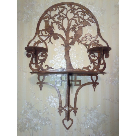 Bird Wall Shelf Laser Cut File