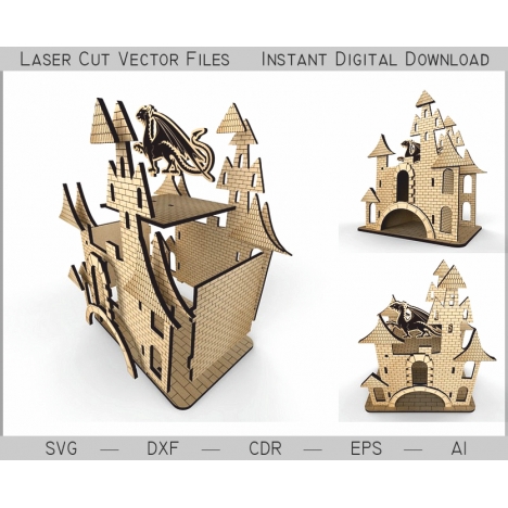 Castle Tea House Laser Cut File