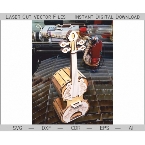 Violin Tea House Laser Cut File