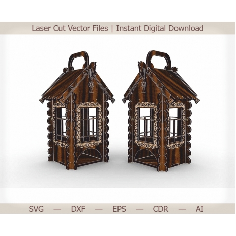 Tea House Laser Cut File