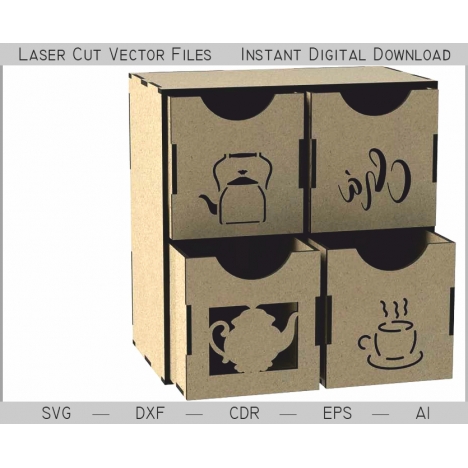 Tea Box Laser Cut File