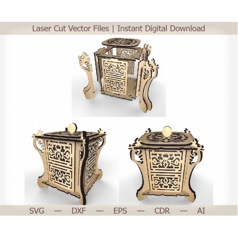 Tea House Laser Cut File