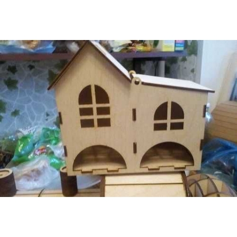 Double Tea House Laser Cut File