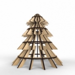 Tea House Laser Cut File with Trees and Fence
