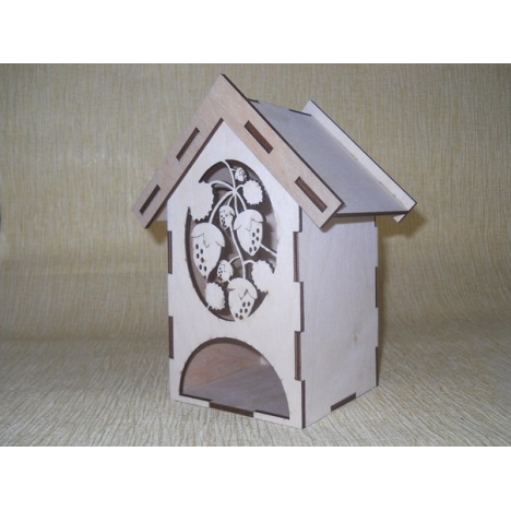 Tea House Laser Cut File with Berries