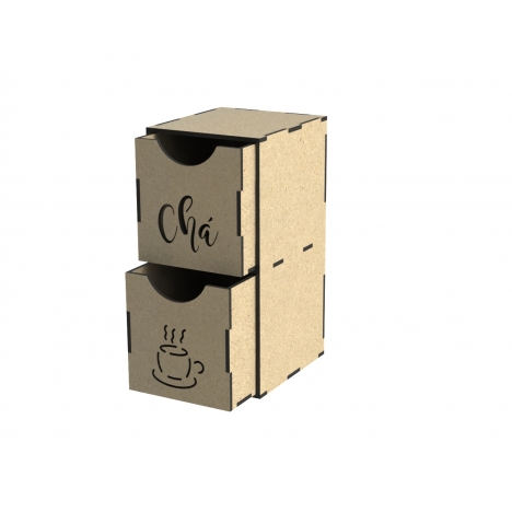 Double Tea Box Laser Cut File