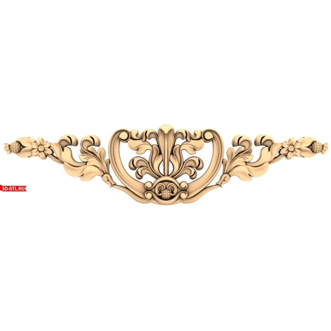 Floral Ornament - 3D STL Model for CNC Machine