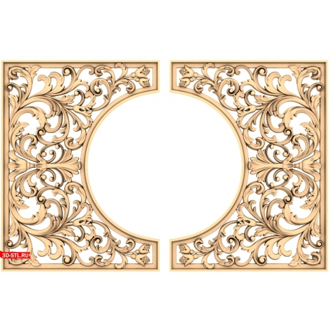  Elegant decor in STL format for CNC