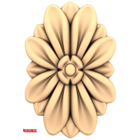 Floral Renaissance Decor - 3D STL model for CNC