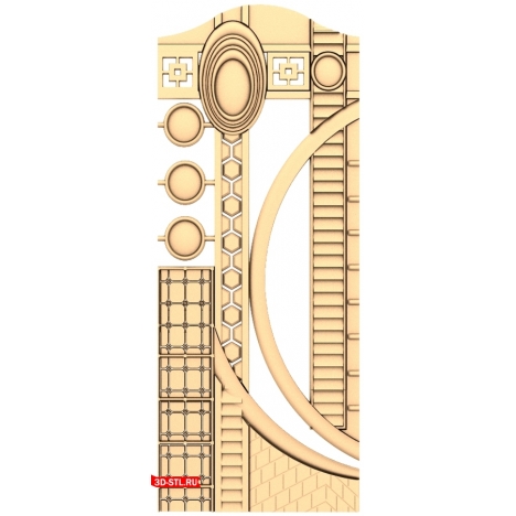 3D model of the Harmony of Geometry door in STL format for CNC