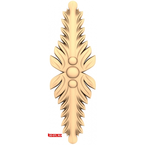 3D model of Renaissance Leaves decor for CNC