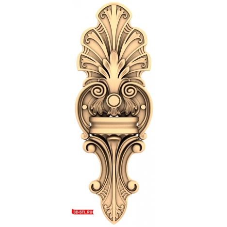 Elegant CNC milling decor - 3D STL model