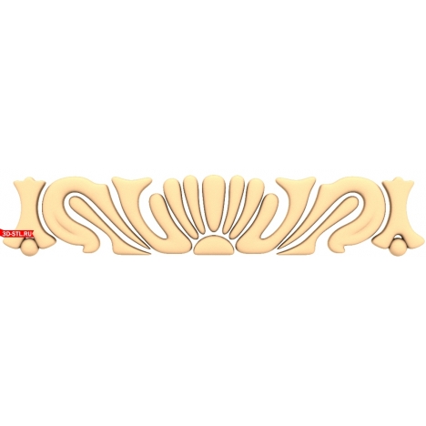 3D model of the Elegant Curves decor for CNC