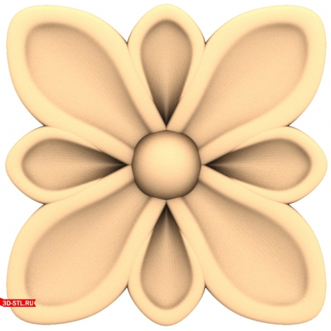 STL Model of Flower Showcase for CNC