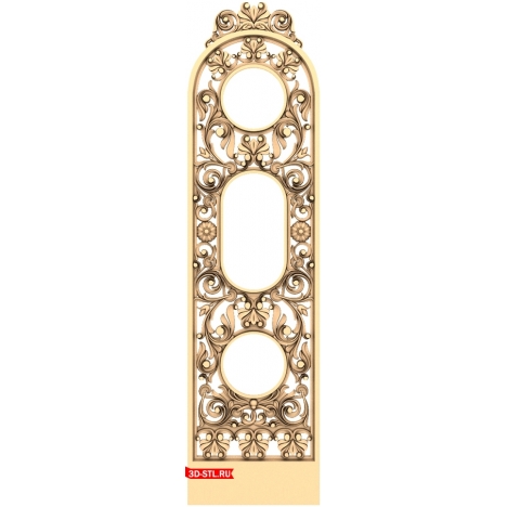 Decor for milling: 3D STL model with exquisite patterns