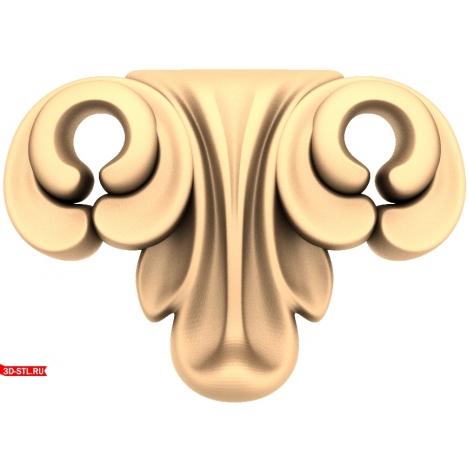 Classic Curl - 3D decorative model in STL format for CNC