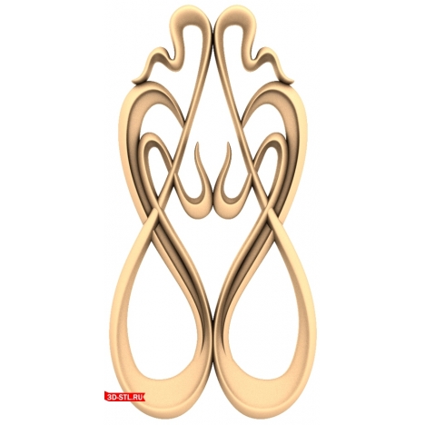 Dance of Forms Decor - 3D STL model for CNC