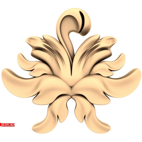 Luxurious Flower Decor - 3D STL model for CNC
