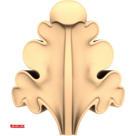 Oak Leaf Decor - 3D CNC Model