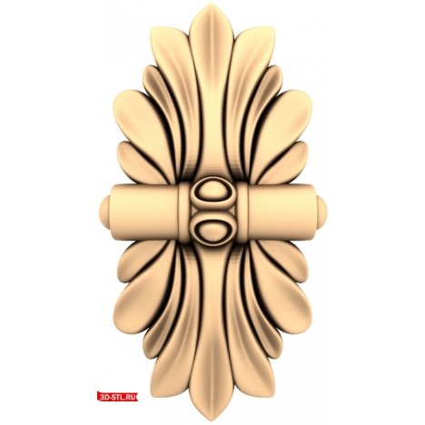 Luxurious leaf decor - 3D STL model for CNC
