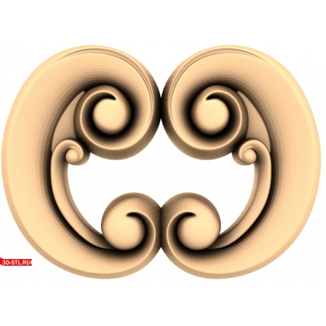 Ornamental Vortex - 3D STL model for CNC