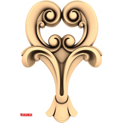 Elegant decor in STL format for CNC