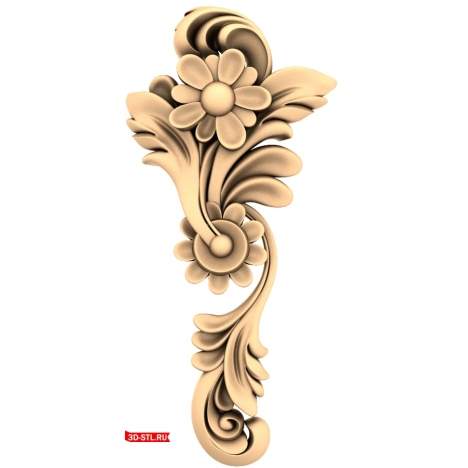Floral Symphony Decor - 3D CNC model